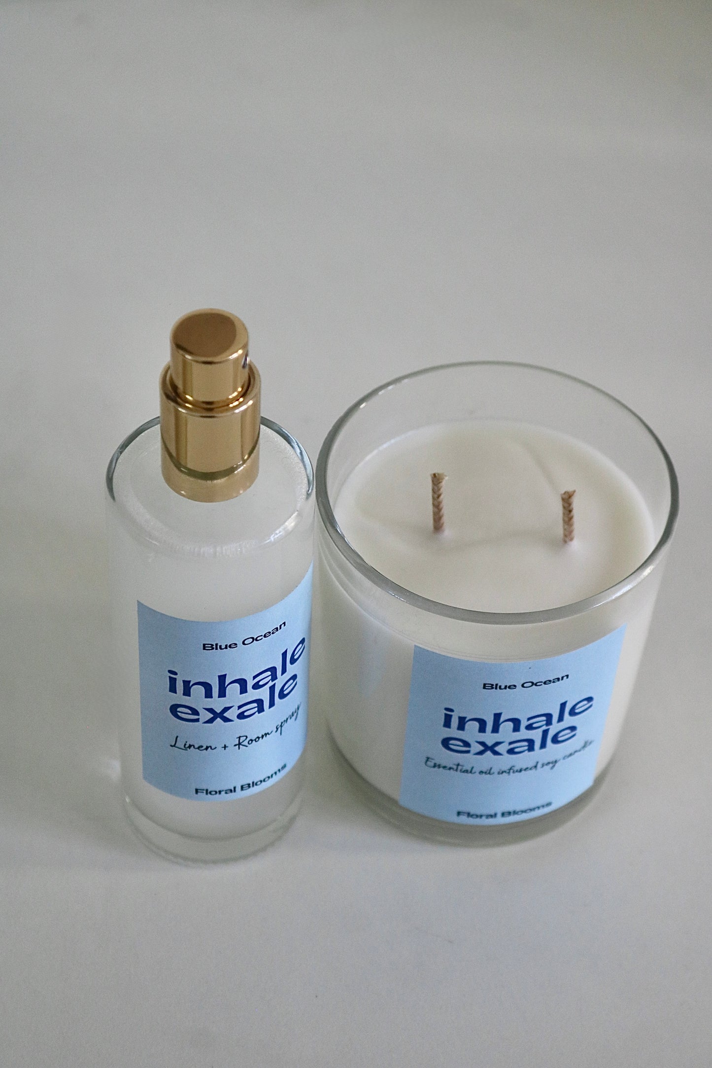 Blue ocean Room Spray & Candle Set
