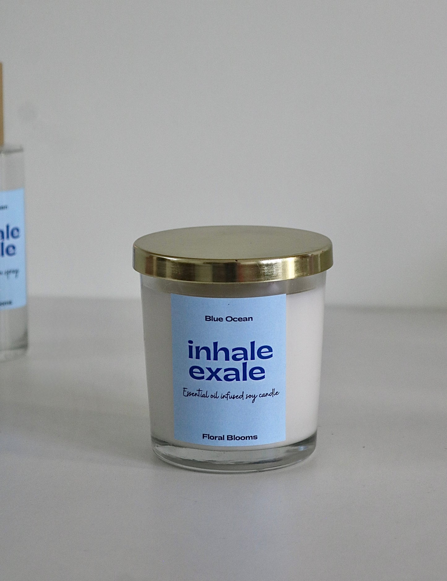 Blue ocean Room Spray & Candle Set