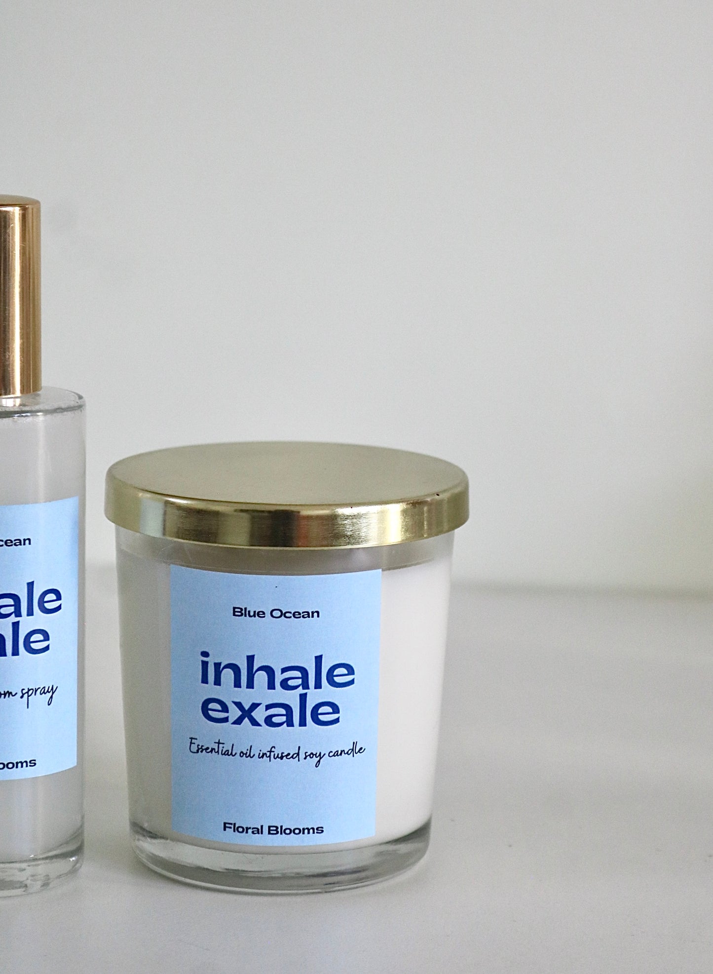 Blue ocean Room Spray & Candle Set