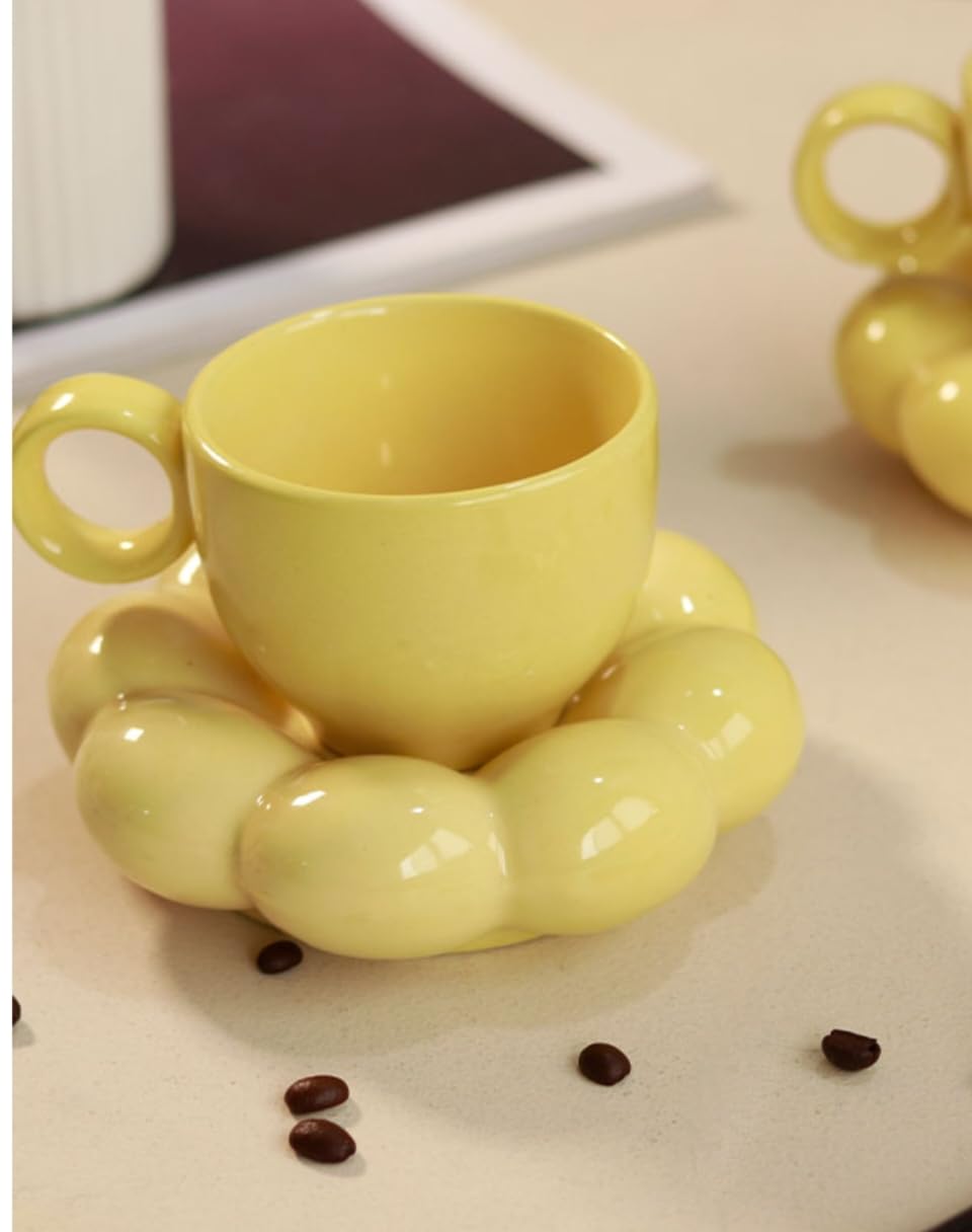 Yellow Sunflower Cup Saucer