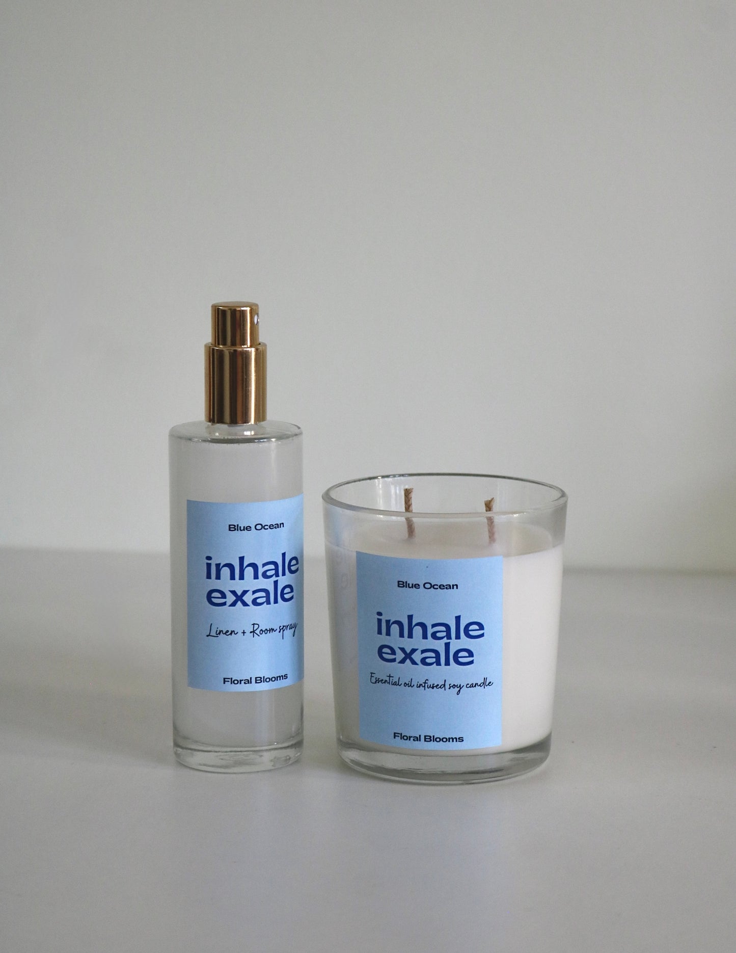 Blue ocean Room Spray & Candle Set