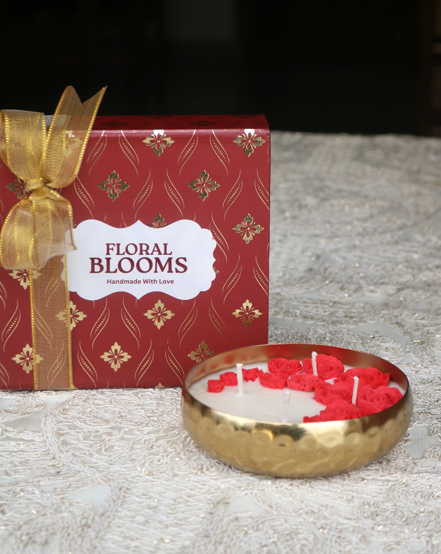 Hammered urli Scented Candle ( 5 inches diameter)