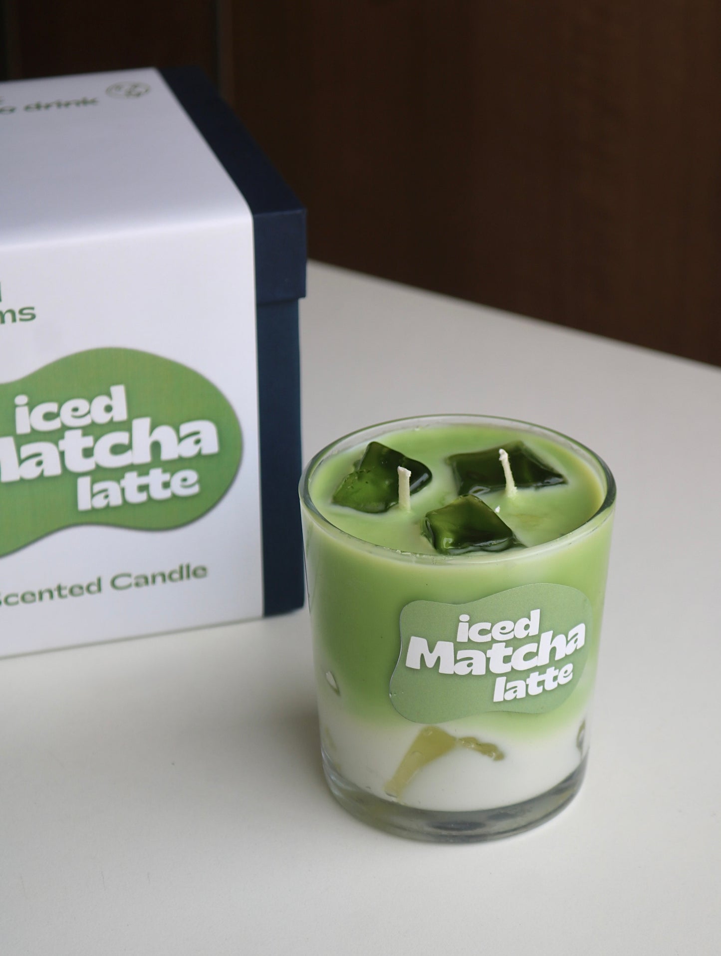 Matcha latte candle in Gift Box