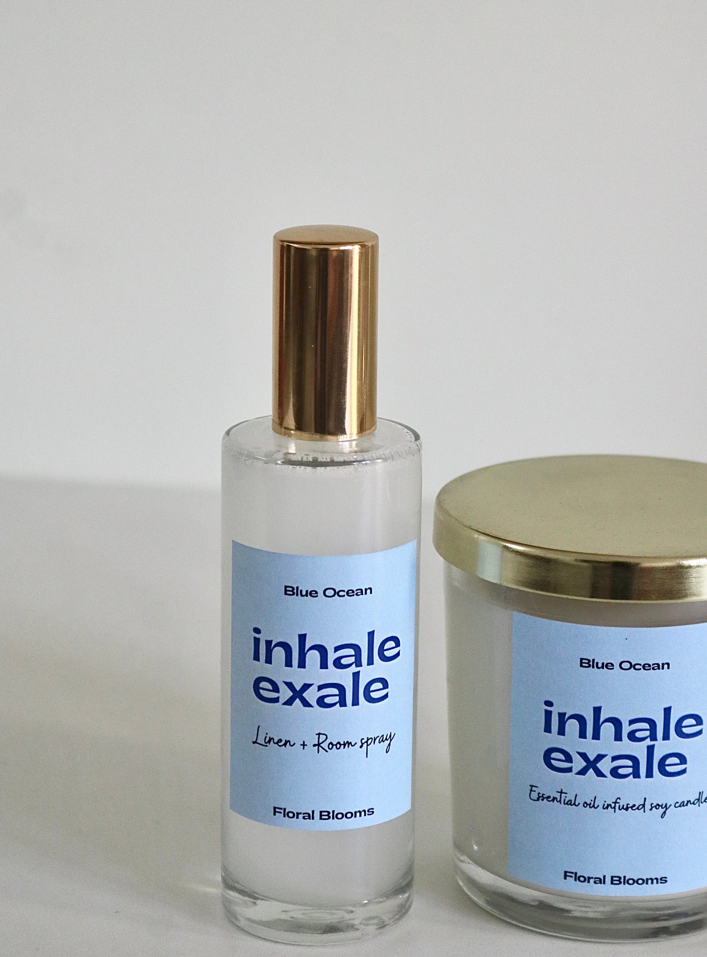 Blue ocean Room Spray & Candle Set