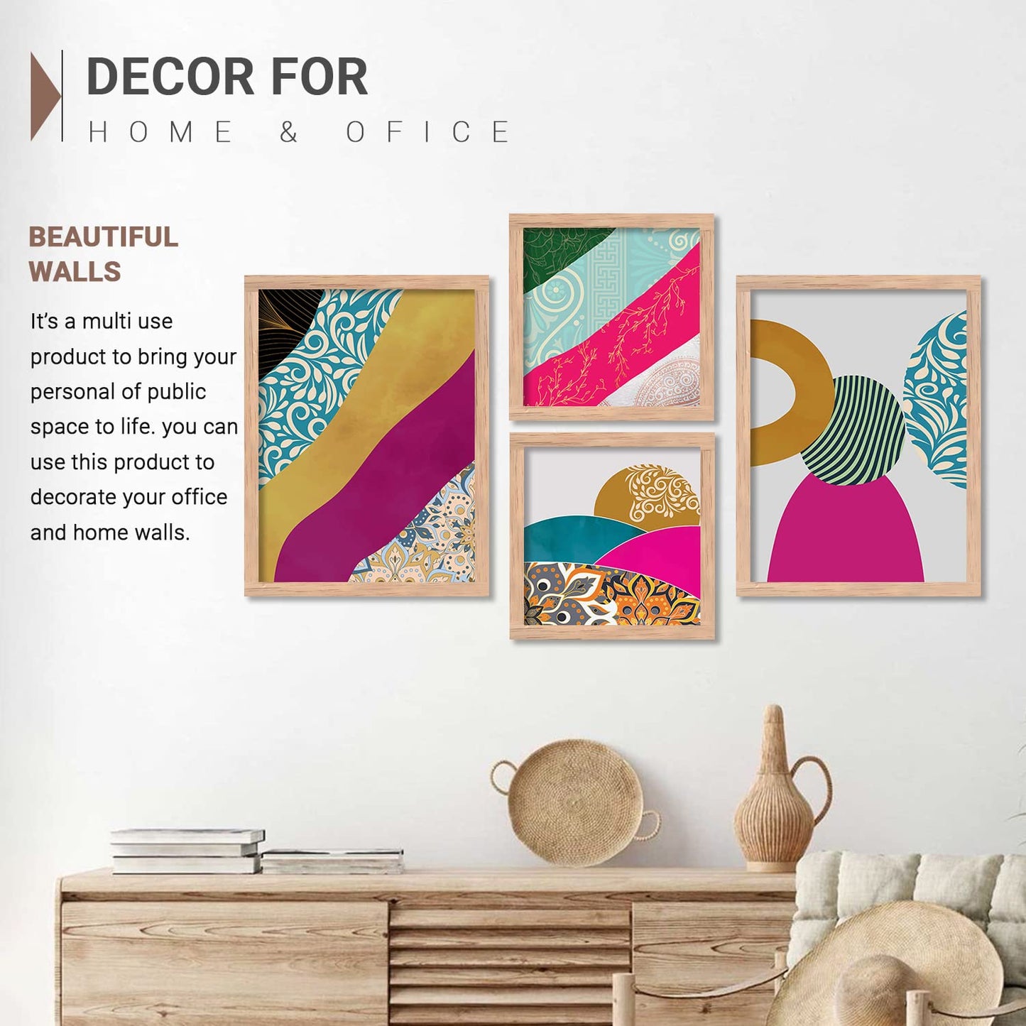 Wall Paintings set of 4