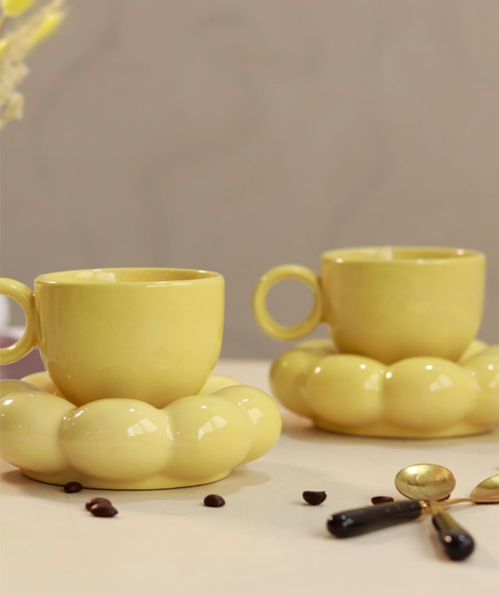 Yellow Sunflower Cup Saucer