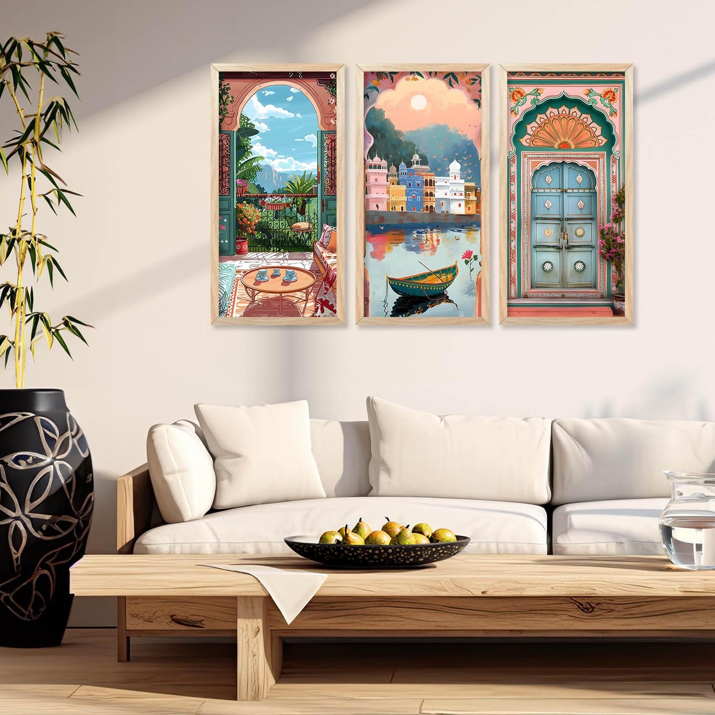 Traditional Wall Painting Set of 3