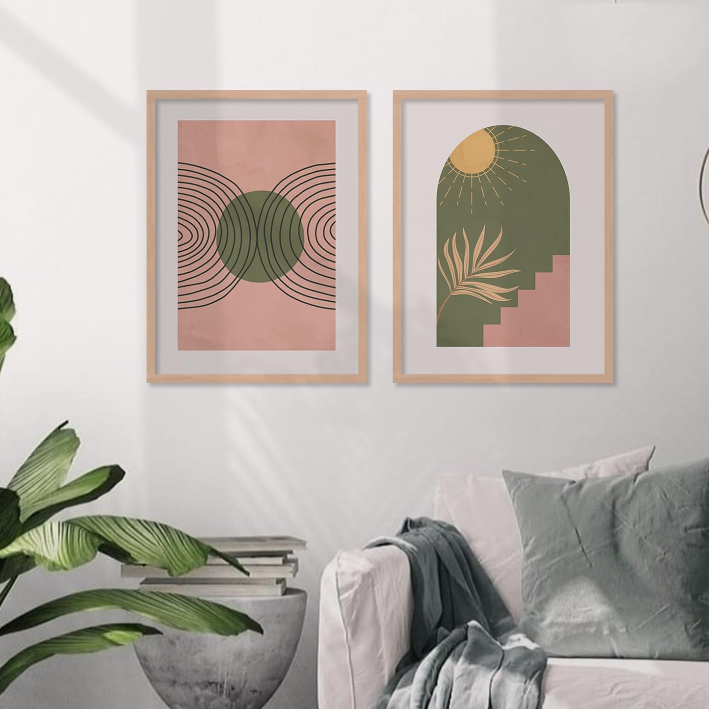 Boho wall paintings - Set of 6