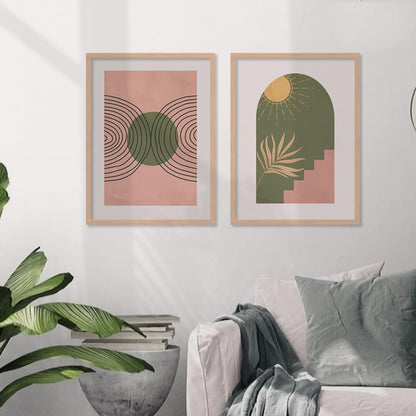 Boho wall paintings - Set of 6