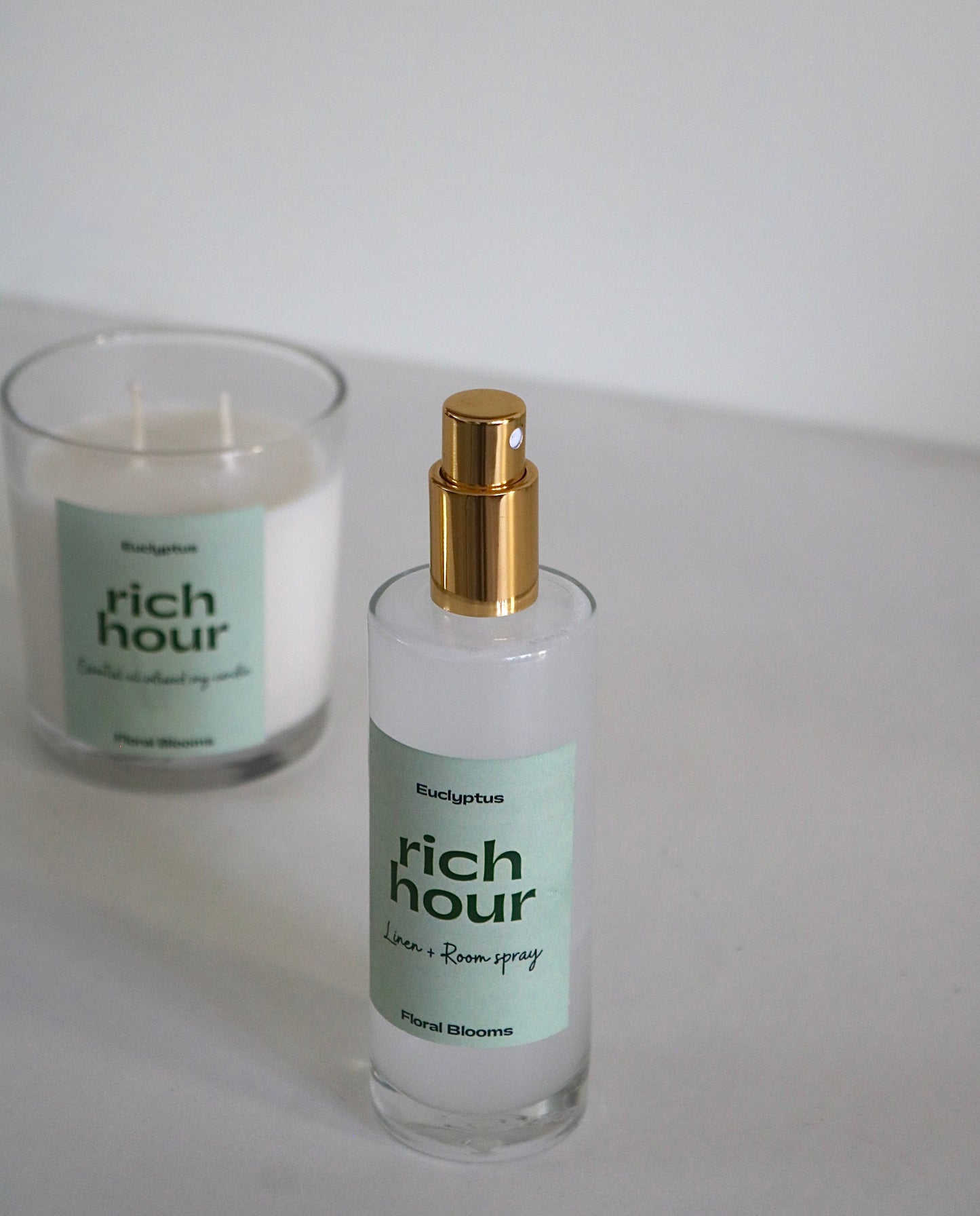 Eucalyptus Room Spray & Candle Set