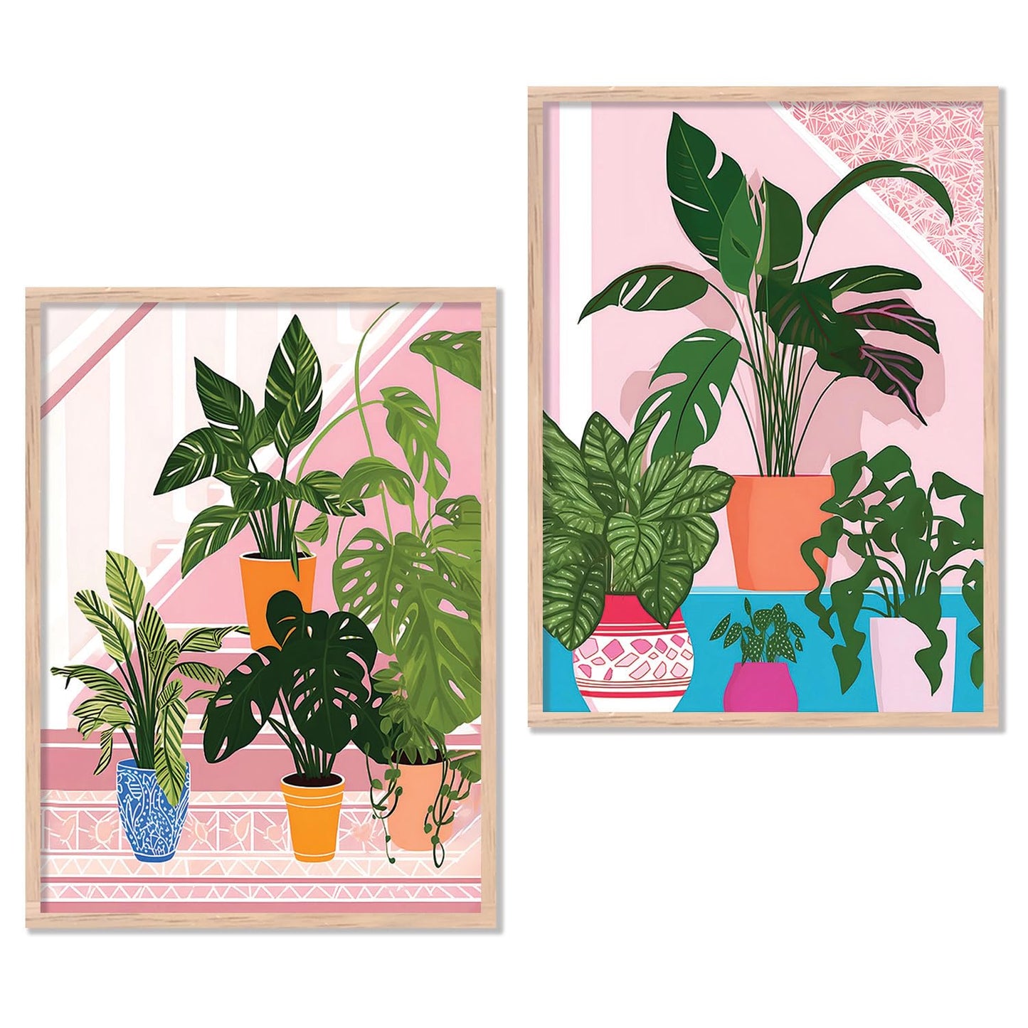 Tropical Leafs Painting - Pack of 2