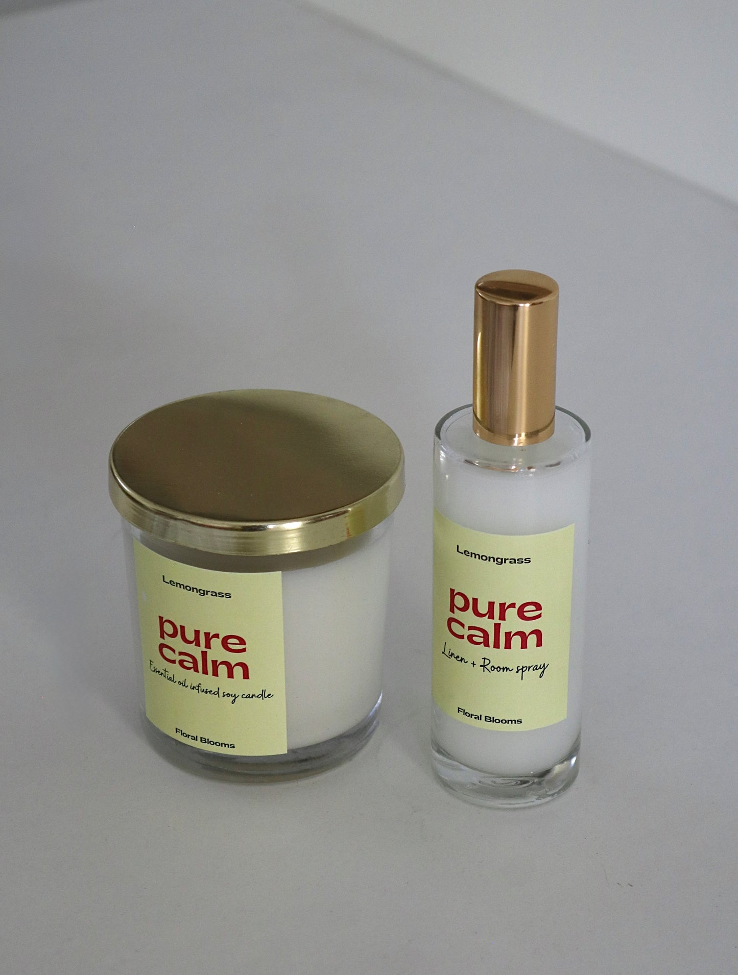Lemongrass Room Spray & Candle Set