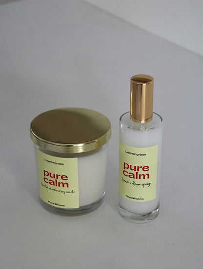 Lemongrass Room Spray & Candle Set