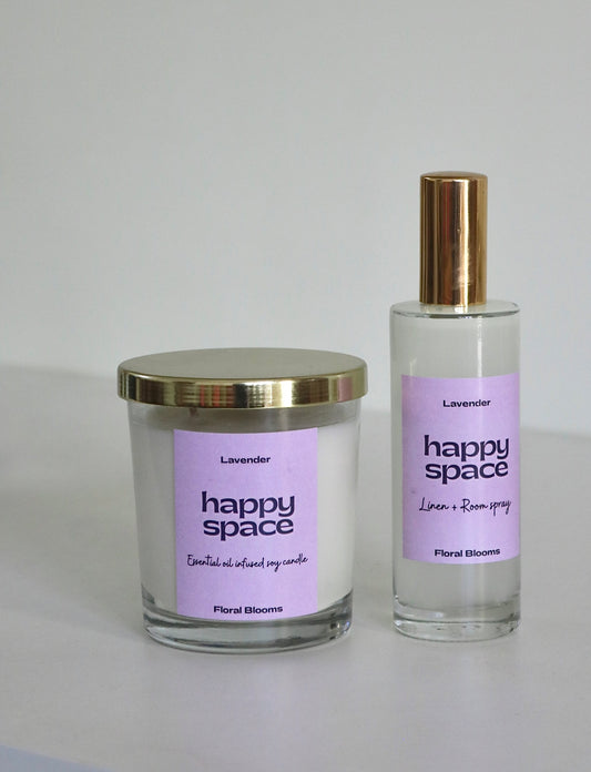 Lavender Room Spray & Candle Set