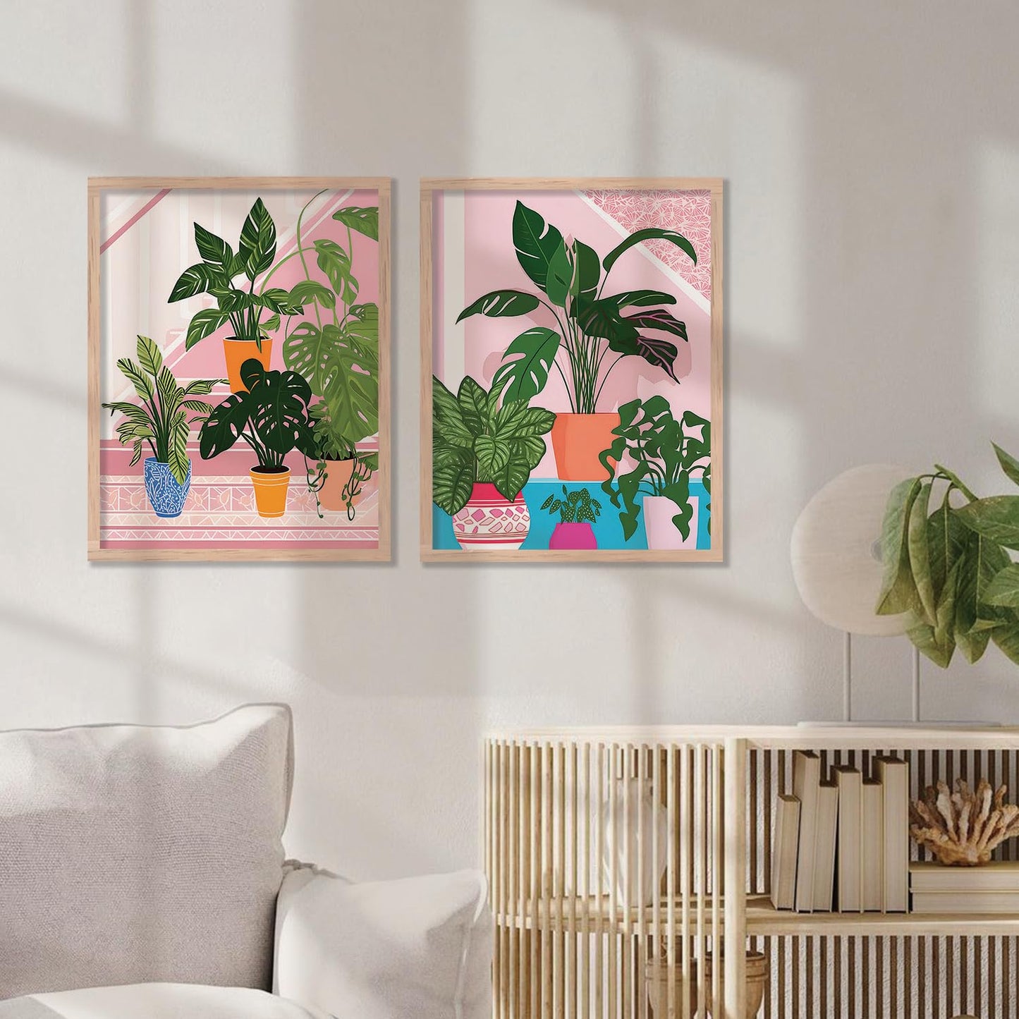 Tropical Leafs Painting - Pack of 2