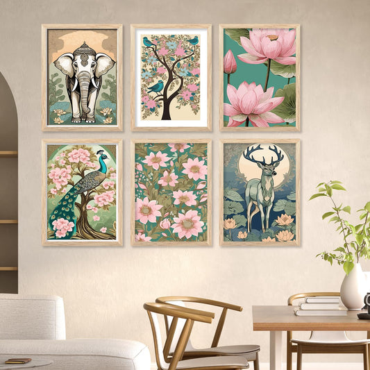 Traditional Wall Painting Set of 6