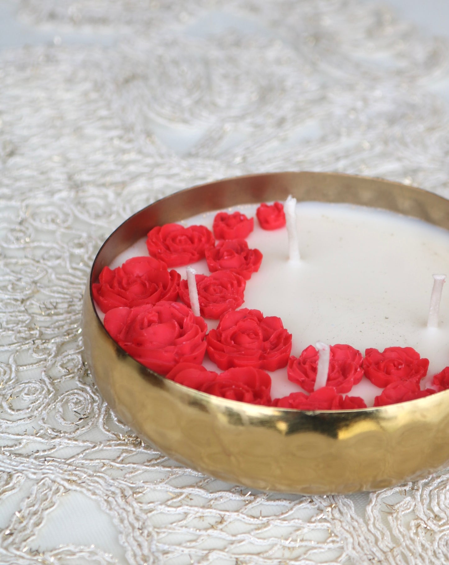 Hammered urli Scented Candle ( 5 inches diameter)