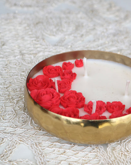 Hammered urli Scented Candle ( 5 inches diameter)