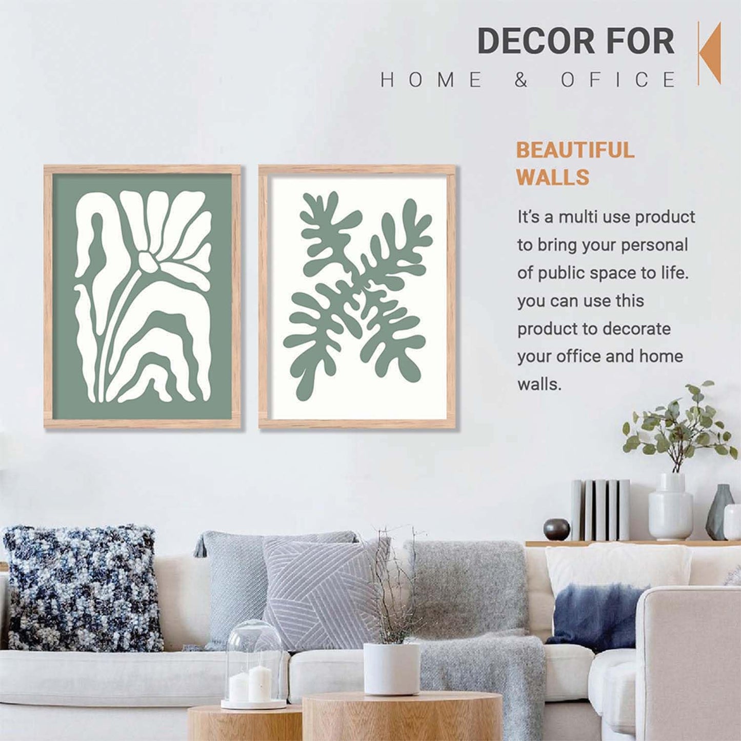 Wall painting set of 2