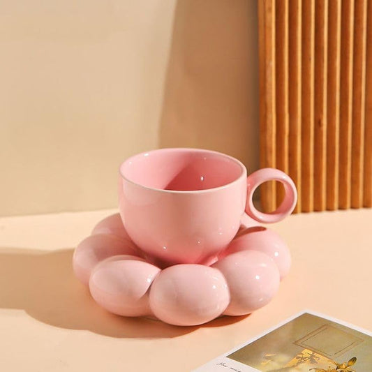 Pink Sunflower Cup Saucer