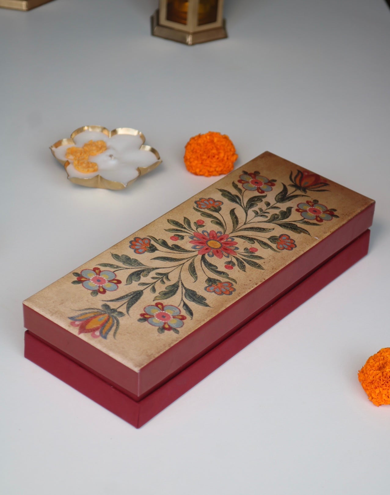 Set of three phool urli candles