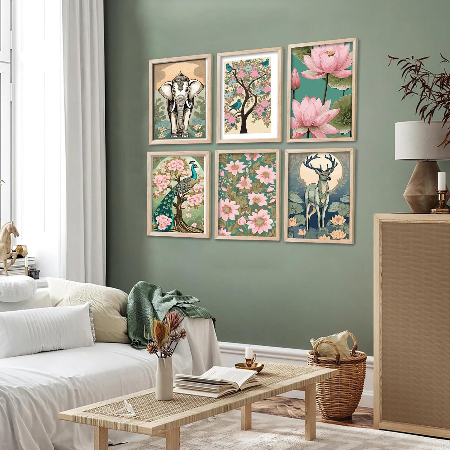 Traditional Wall Painting Set of 6