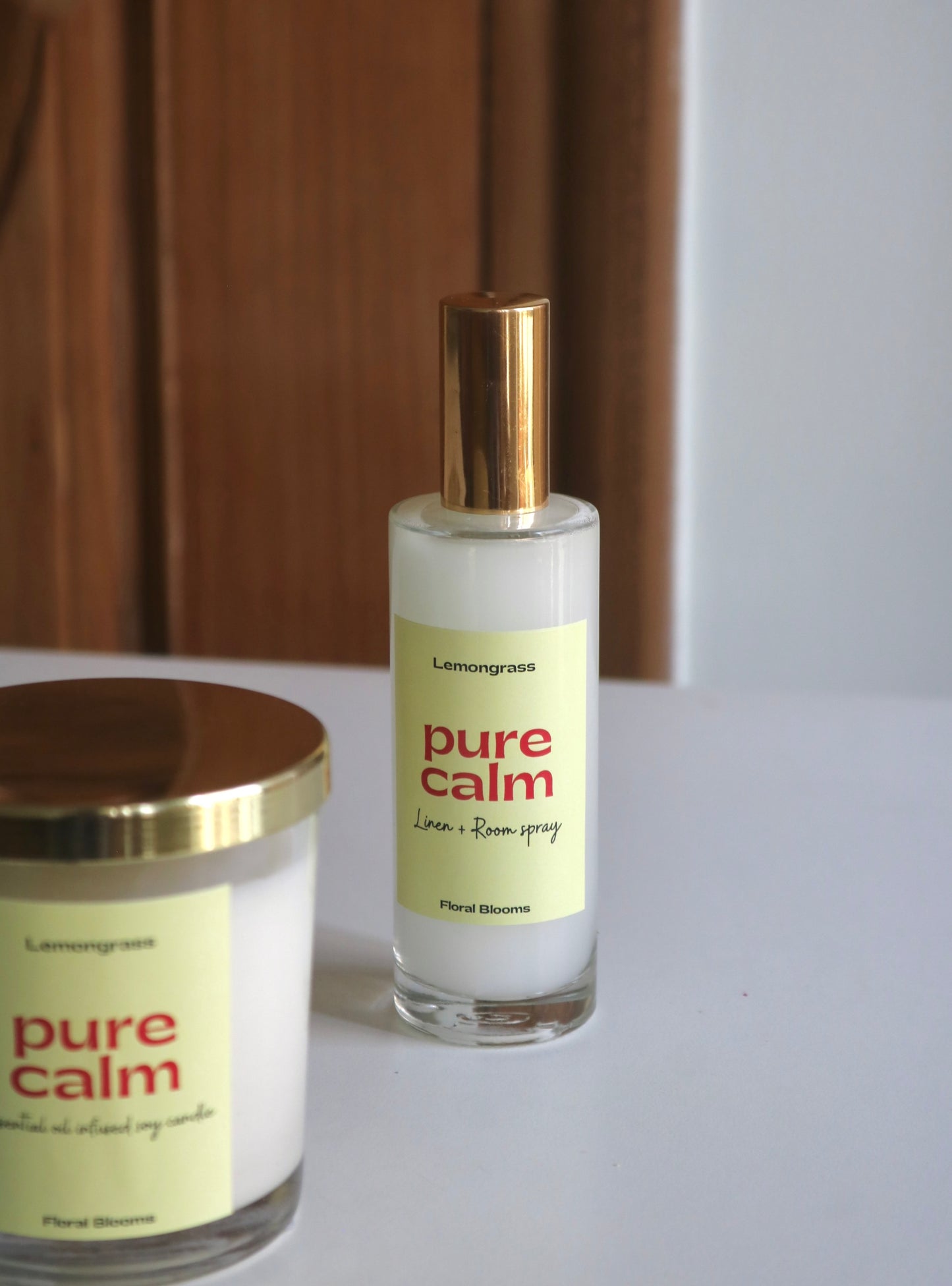 Lemongrass Room Spray & Candle Set