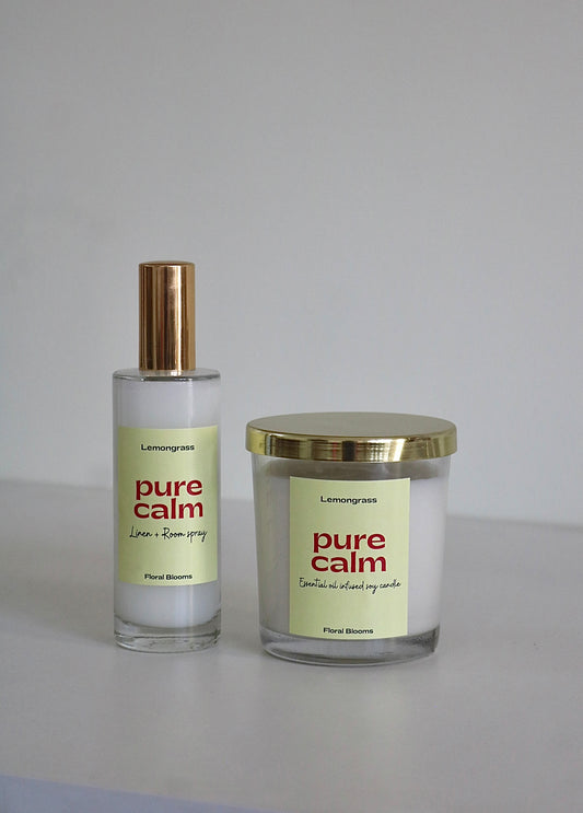 Lemongrass Room Spray & Candle Set