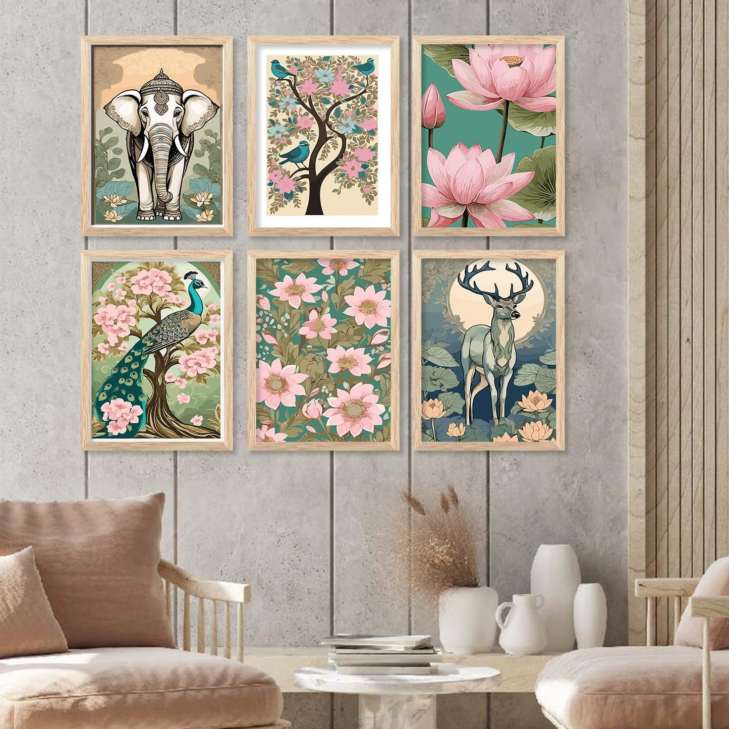 Traditional Wall Painting Set of 6
