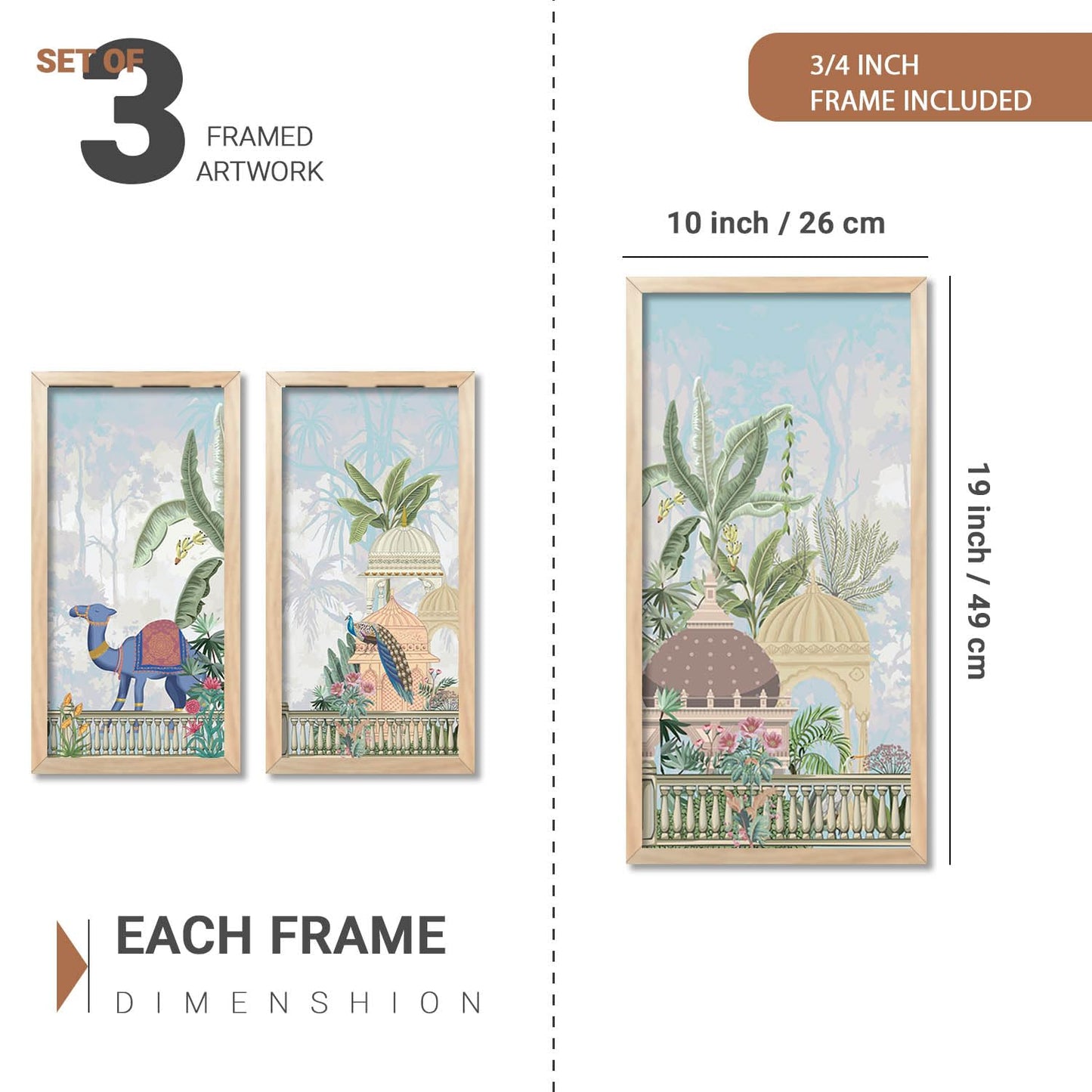 Traditional Wall Paintings Set of 3
