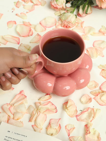 Pink Sunflower Cup Saucer