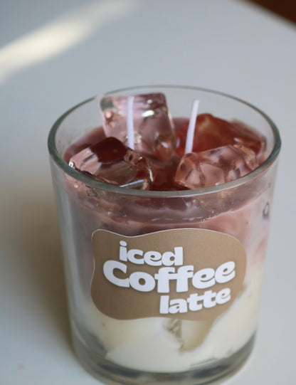 Iced coffee latte candle, iced mocha candle, coffee candle, iced coffee candle 