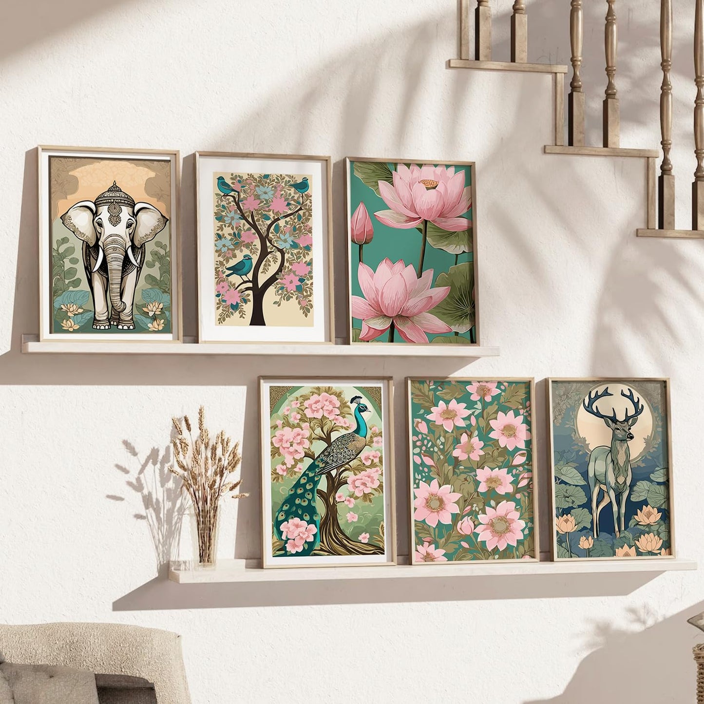 Traditional Wall Painting Set of 6