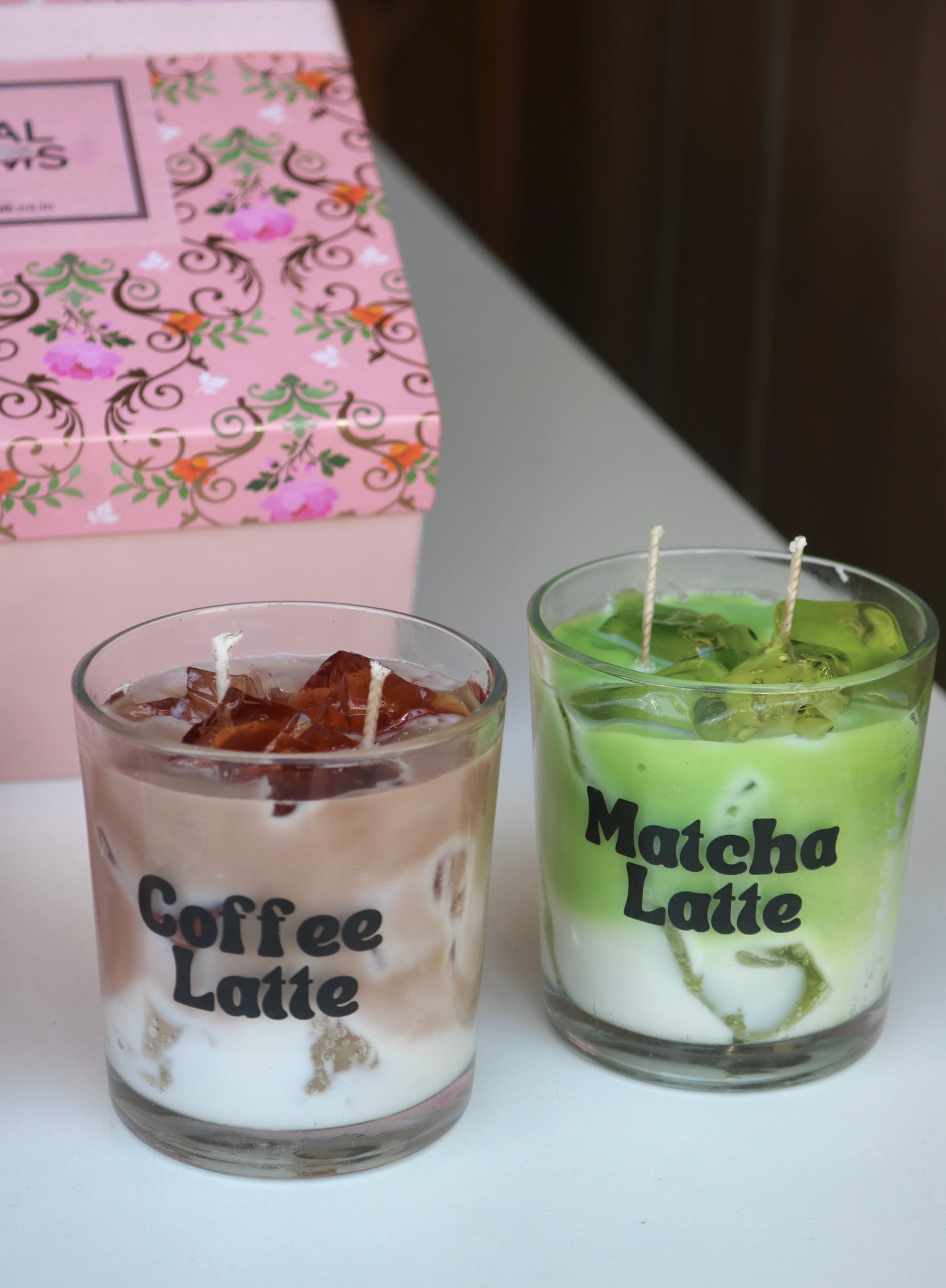 Festive Gift Hamper | Iced coffee Candle, Iced matcha Candle & Almond clusters