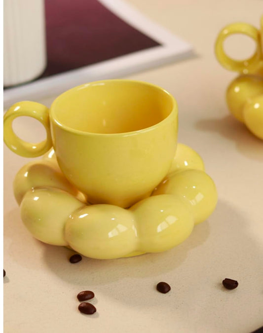 Yellow Sunflower Cup Saucer
