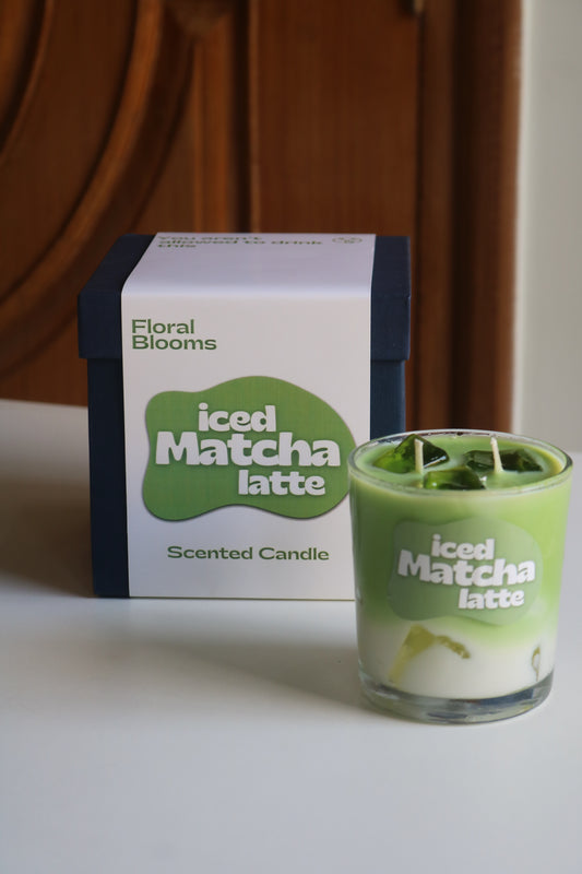Matcha latte candle in Gift Box