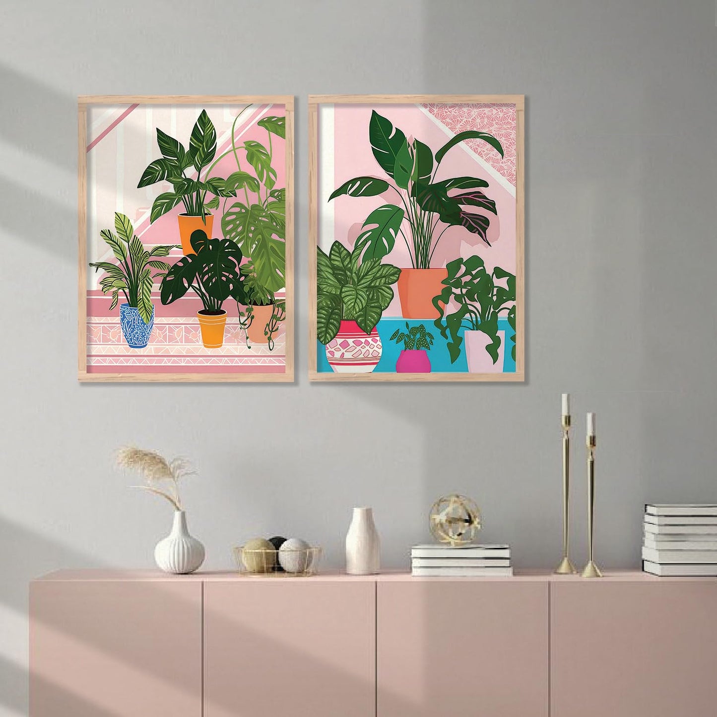 Tropical Leafs Painting - Pack of 2