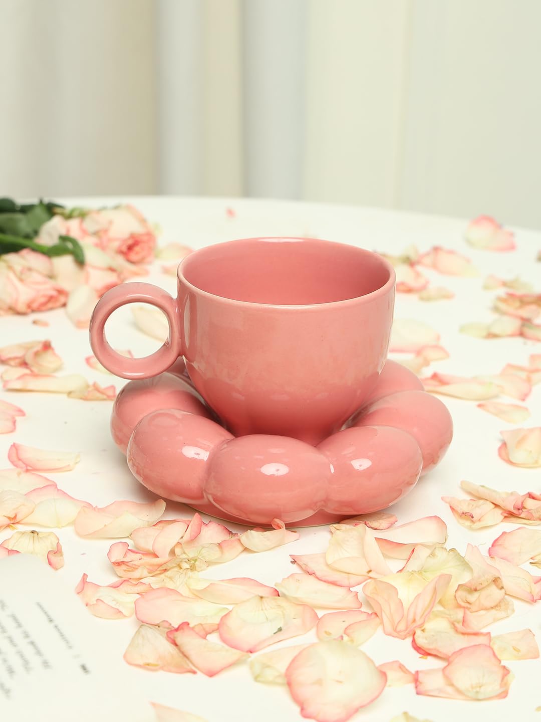 Pink Sunflower Cup Saucer