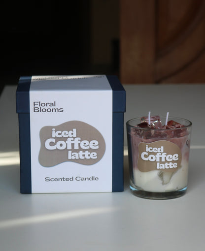 Iced coffee latte candle, iced mocha candle, coffee candle, iced coffee candle 