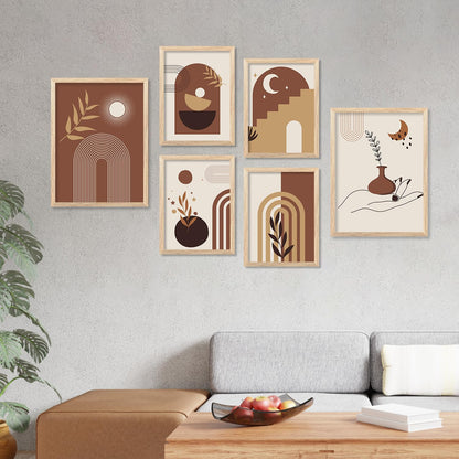 Boho wall painting pack of 6