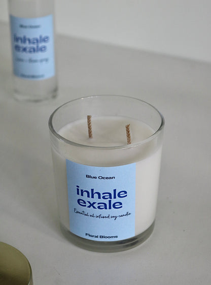 Blue ocean Room Spray & Candle Set
