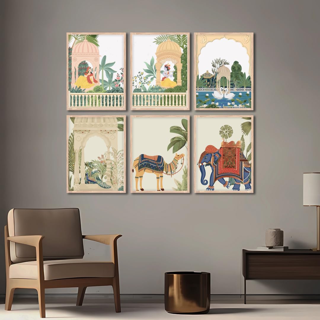 Madhubani Wall painting set of 6
