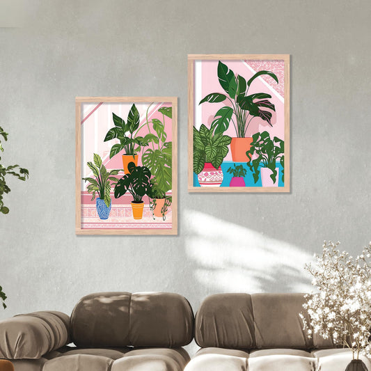 Tropical Leafs Painting - Pack of 2