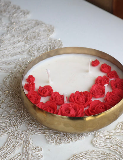 Hammered urli Scented Candle ( 5 inches diameter)