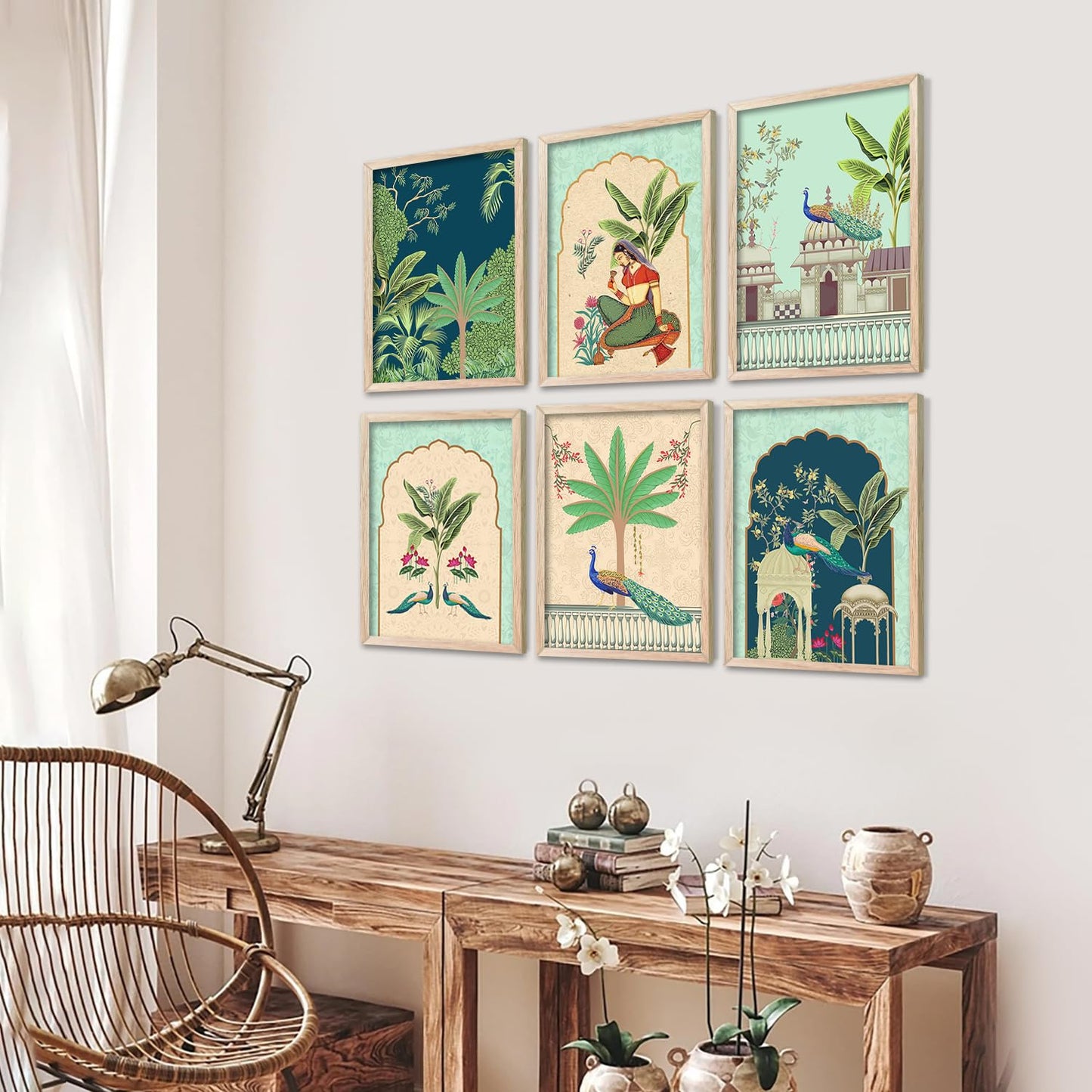 Traditional wall painting set of 6