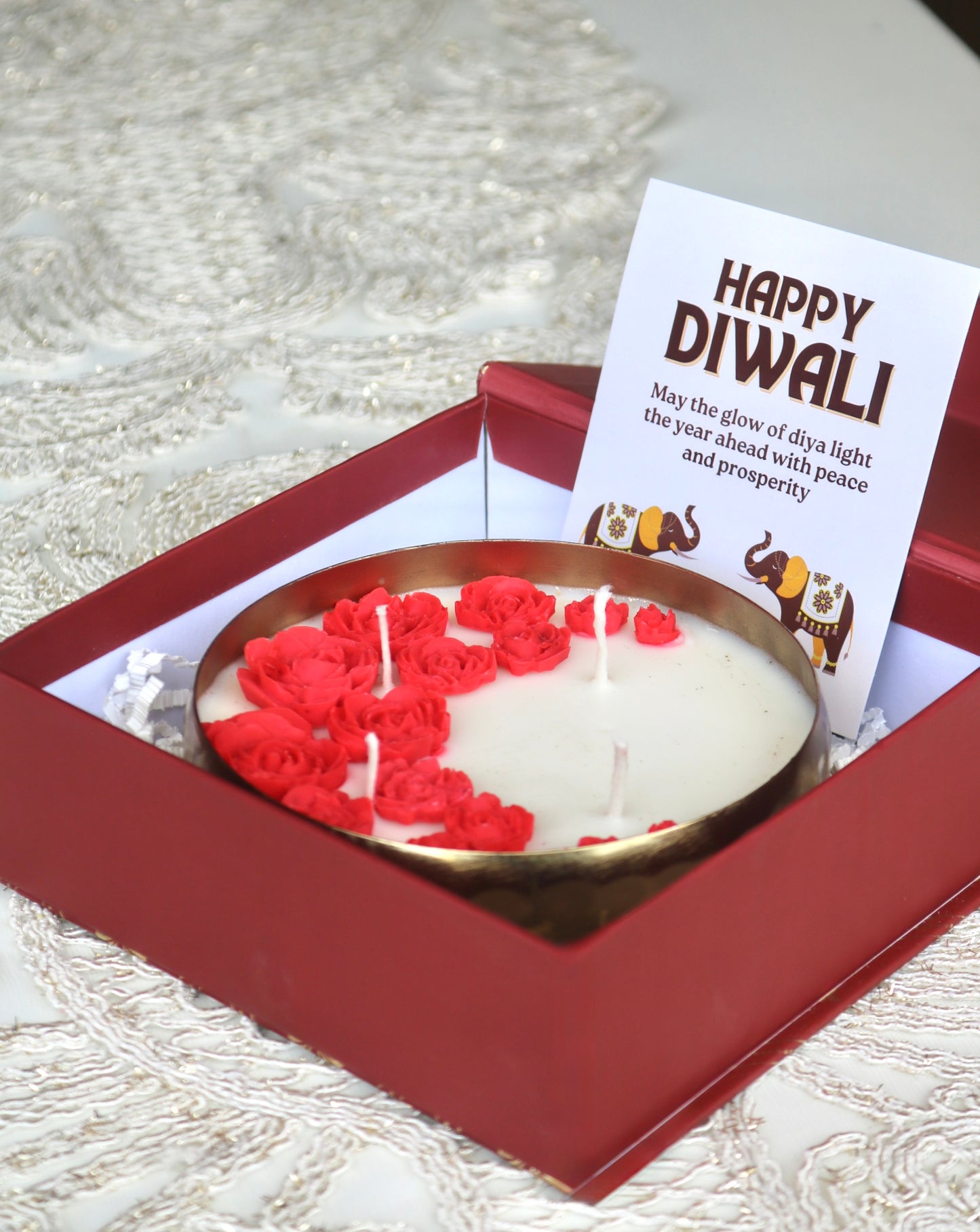 Hammered urli Scented Candle ( 5 inches diameter)