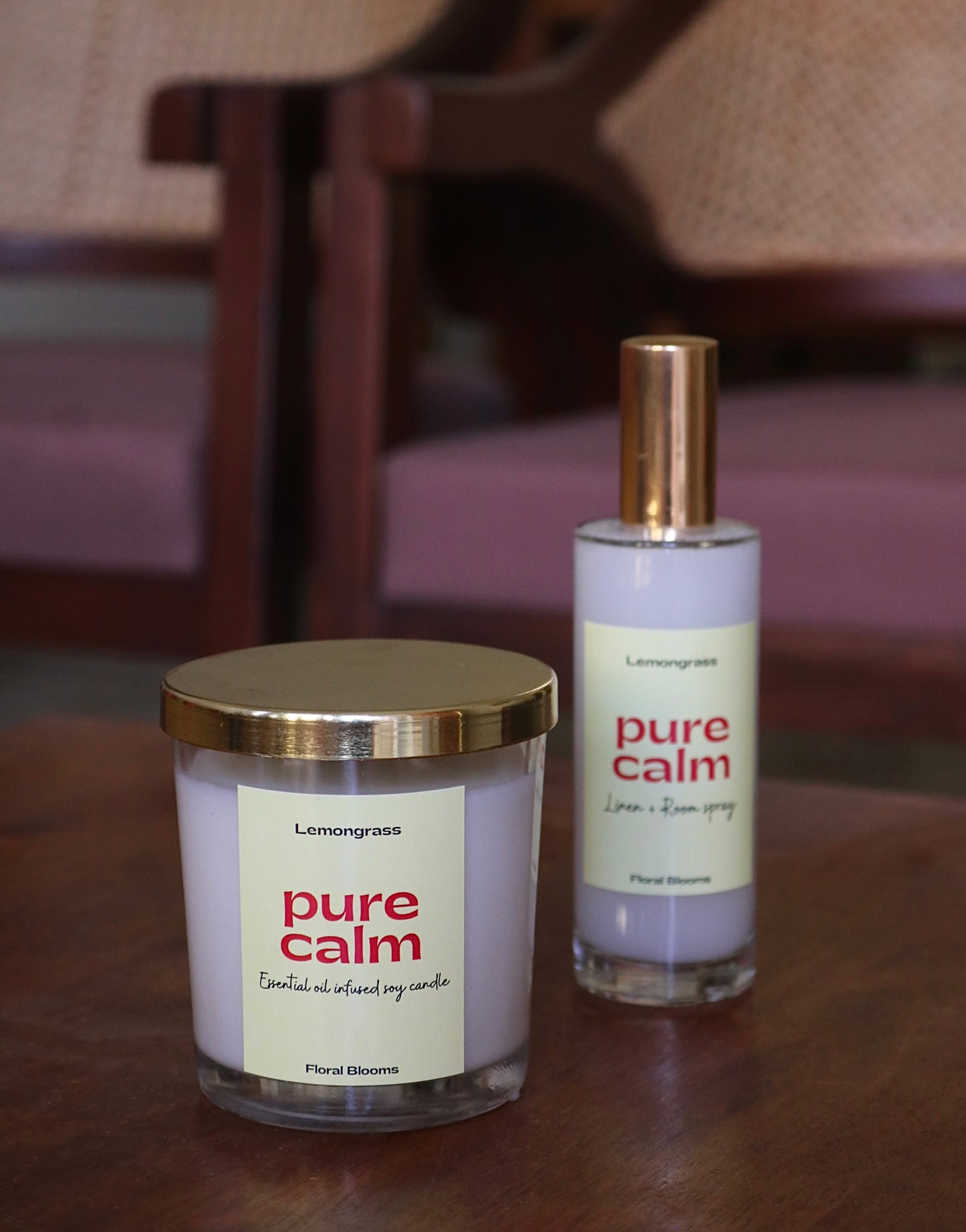 Lemongrass Room Spray & Candle Set