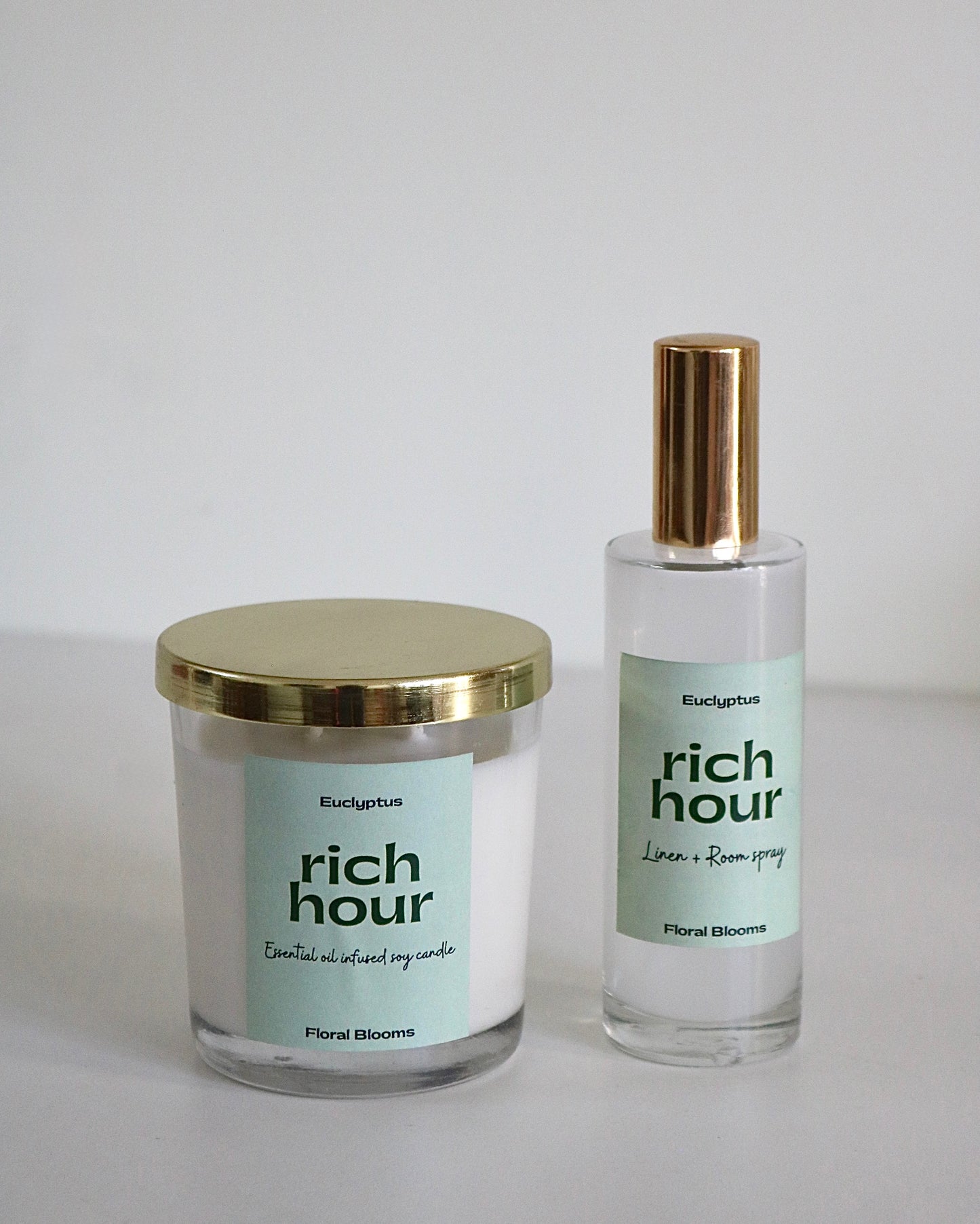 Eucalyptus Room Spray & Candle Set