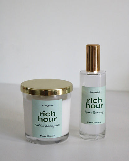Eucalyptus Room Spray & Candle Set