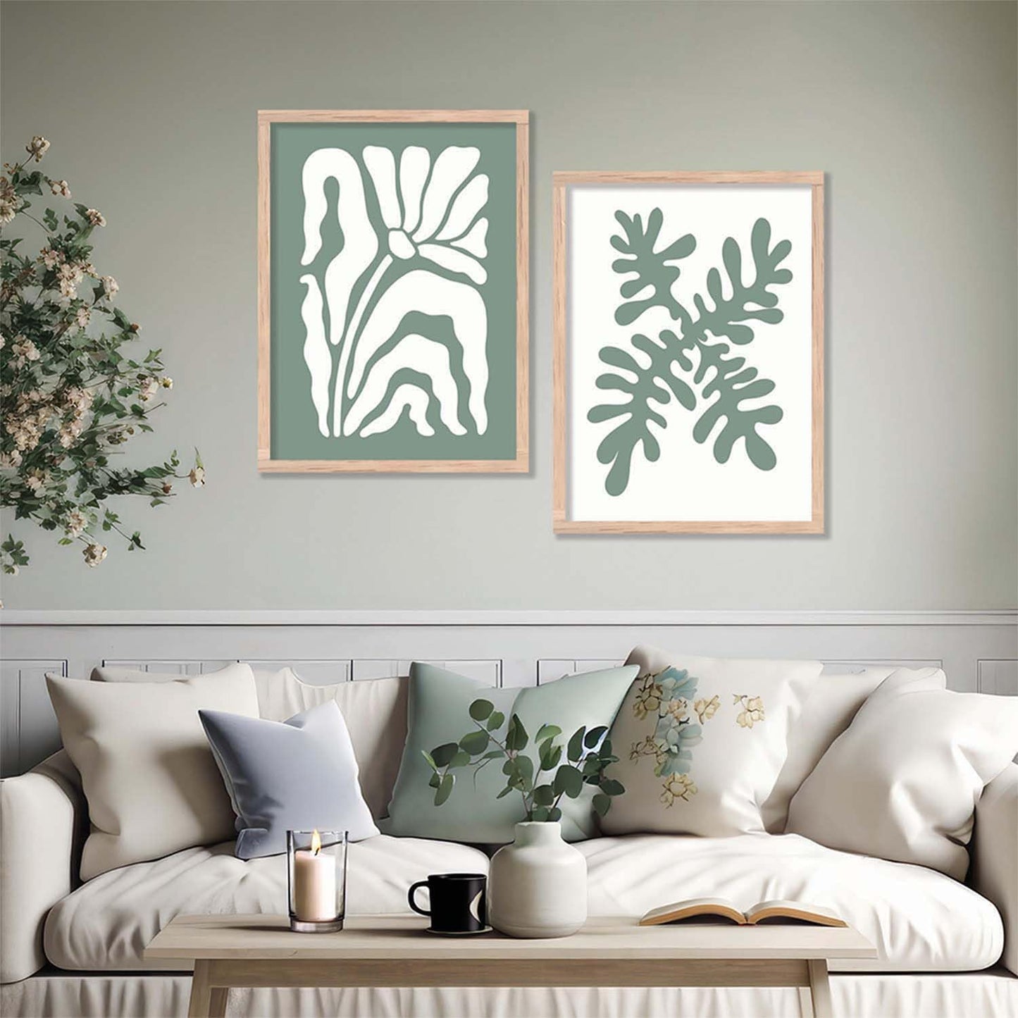 Wall painting set of 2